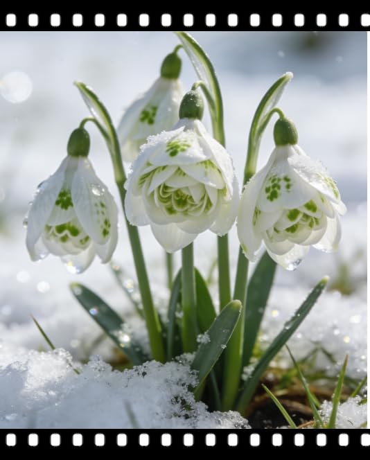 Hardy Perennial Snowdrop Bulbs, Mysterious and Magical Snowdrop Bulbs, a top Choice for Spring Garden Decoration Hardy Perennial, Excellent Display-4 Bulb-E