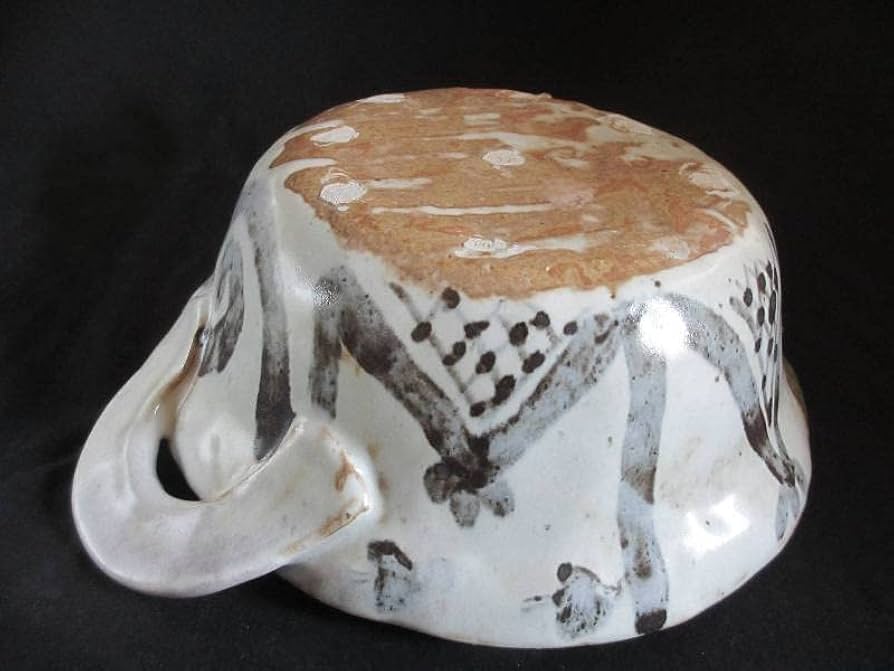 Amazon | 陶芸作家 佐藤和次作 織部 蟹絵 土鍋(3～4人用) | ノー