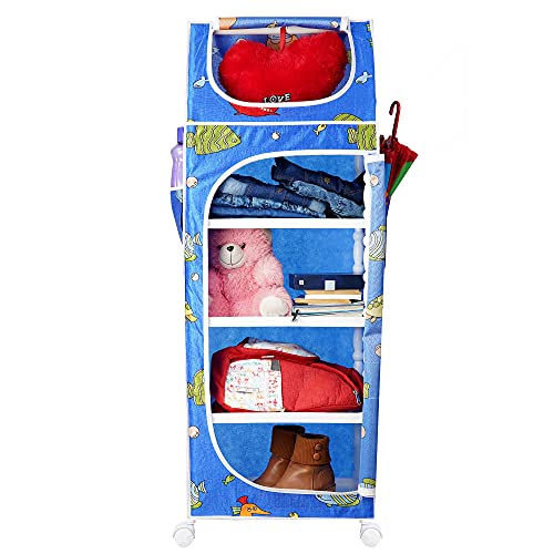 Image of Little One's | 5 Plastic Shelves Baby Wardrobe /Toy Organizer | Aquatic Blue | TB5 /FB