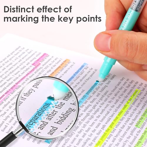 Erasable Highlighters, Dual Tip 10 Pack Highlighters Assorted Colors Erasable, Smooth Writing Book Journaling No Bleeding Highlighter Pens for Bible Journal Planner
