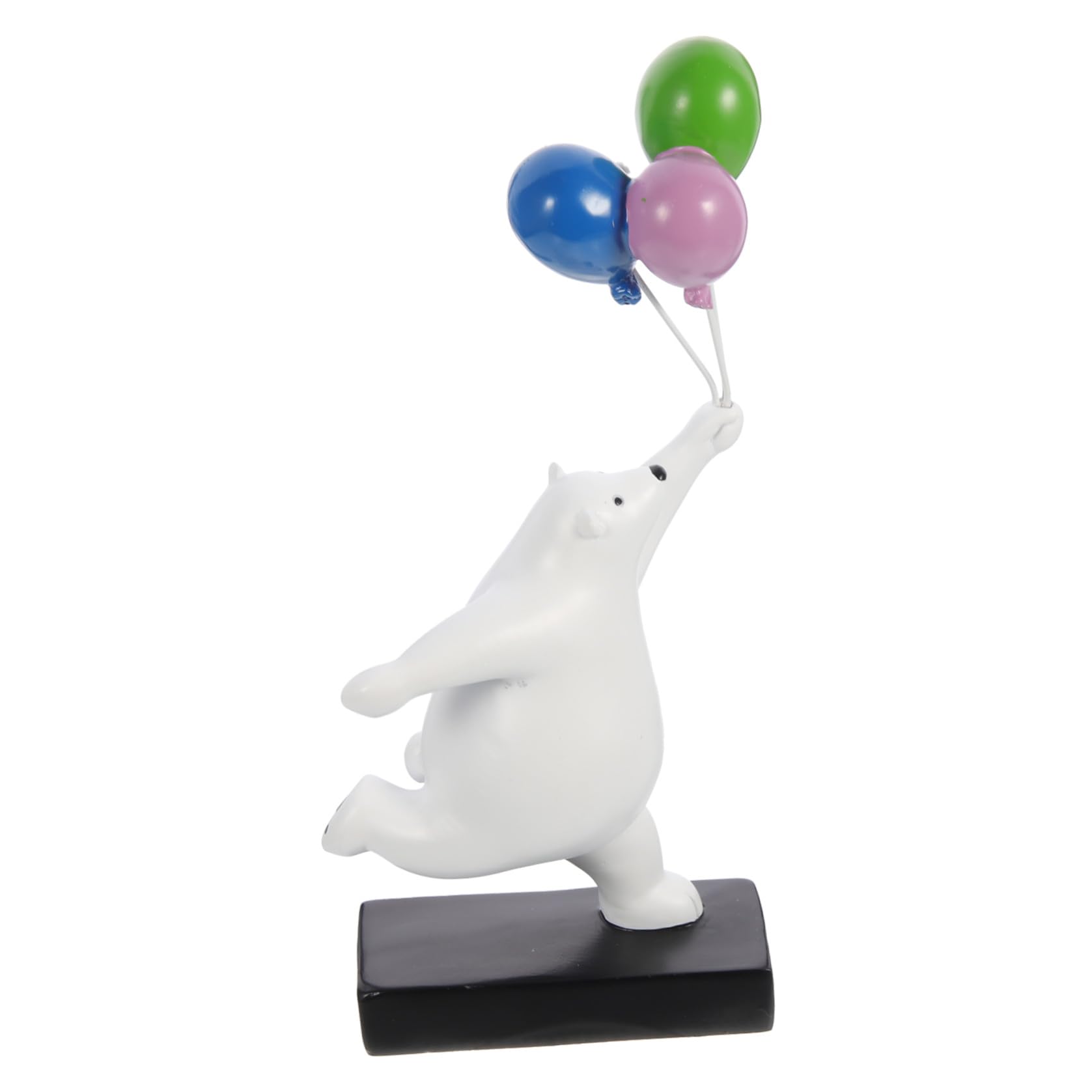 Scultura Orso in Resina a Forma di Orso Palloncino Aspetto Cartone Animato Vivace e Design Raffinato per Decorazione Casa e Ufficio