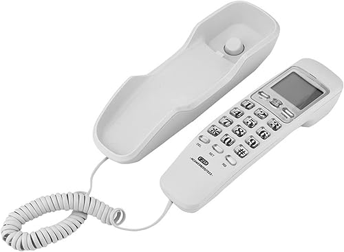 Miniatura 2 de Mini teléfono con cable de extensión de teléfono fijo con pantalla de llamada entrante para oficina en casa