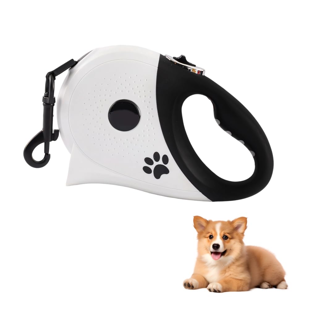 Dog Leash, 5M/16FT Retractable Pet Leash with Light, Heavy Duty Tape Dog lead for Small to Large Dogs Outdoor Activity