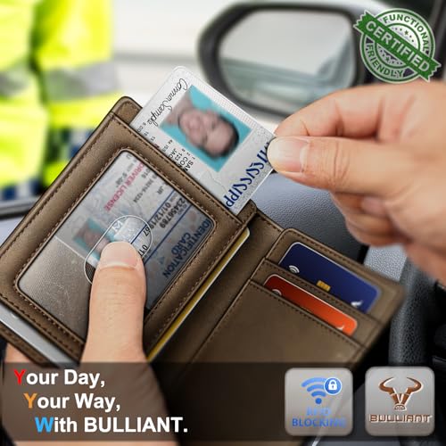 Image of BULLIANT Slim Wallet For Men 12Cards,Magnetic Flip Build-in Money Clip Airtag Compatible-RFID Blocking