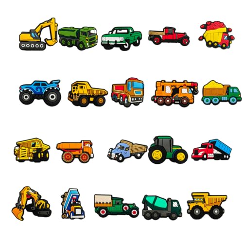 OUDQFCJ 1 Confezione Decorazioni per Scarpe Bambini, Ornamenti per Scarpe Camion Auto, Accessori in PVC, Spille per...