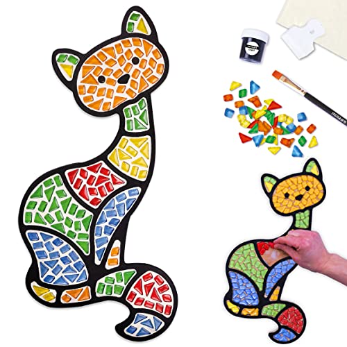 Kit mosaïque en verre chat GlassCraft, le cadeau créatif idéal pour ados et adultes