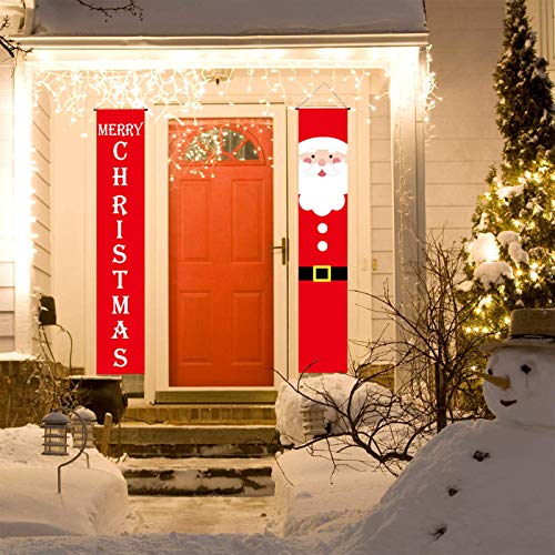 Annhao Banner di Natale 2 Pezzi di Benvenuto Buon