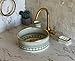 MIRATILE Handmade Moroccan Basin Ceramic Sink, Sink Bowl with Brass Rim Edge, Handwash Countertop Vanity Basin, Farmhouse Bathroom vanity Basin, Hand Painted Wash Basin Sink with 2 Gifts (8