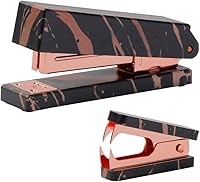 Vista 12 de Juego de grapadoras de oficina, acrílico transparente, color negro, grapadoras manuales ejecutivas y herramienta para quitar grapas para suministros