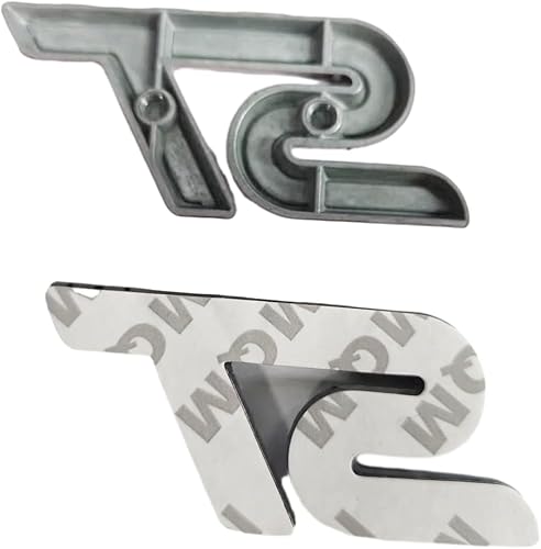 Miniatura 3 de 2 calcomanías de metal con letras 3D para guardabarros laterales de automóvil, para maletero y maletero, color negro y rojo