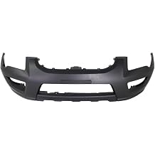Replacement Front Bumper Cover Fascia Compatible with Kia Sportage 2005-2010 2.7L V6 LX Trim Mesh Grille Without Luxury Package Front