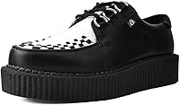 T.U.K. Anarchic Creeper Shoes Unisex Vegan Faux Leather Platform Sneakers Black White
