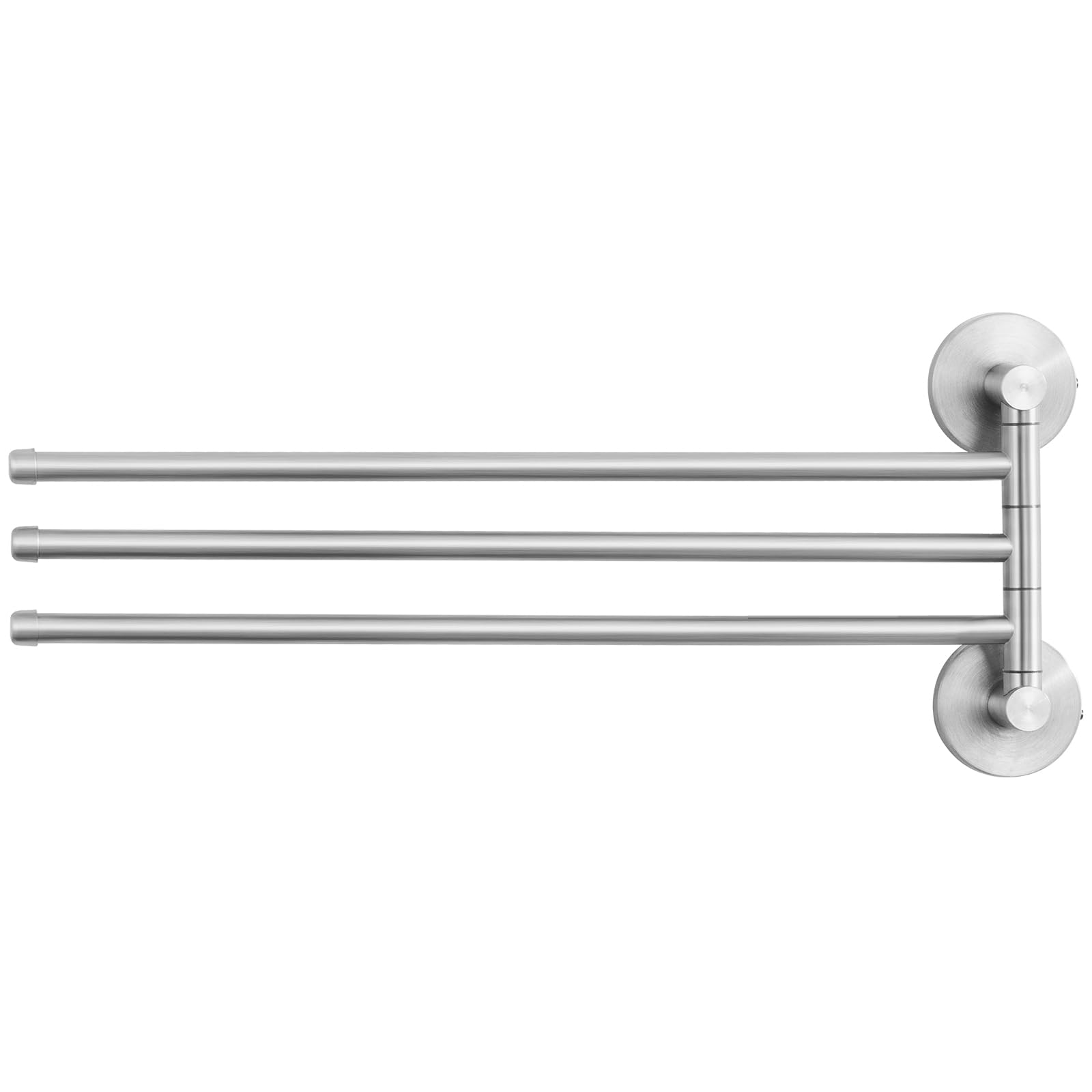 Auralum Toallero sin taladrar/con agujeros, plegable 180°, acero inoxidable, puede transportar 5 kg, toallero de pared 40 cm, toallero para baño, cocina, sauna, cromo, cepillado (cromo)