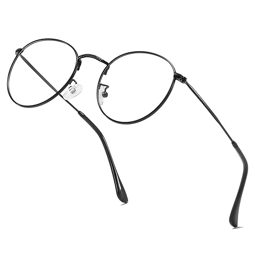 Small Round Circle Classic Unisex Eyewear Lightweight Non-Prescription Eyeglasses Clear