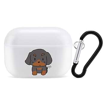 AirPods Pro 2 犬の彫刻付き ケースと左耳 AirPods Pro 2 犬の彫刻付き ケースと左耳
