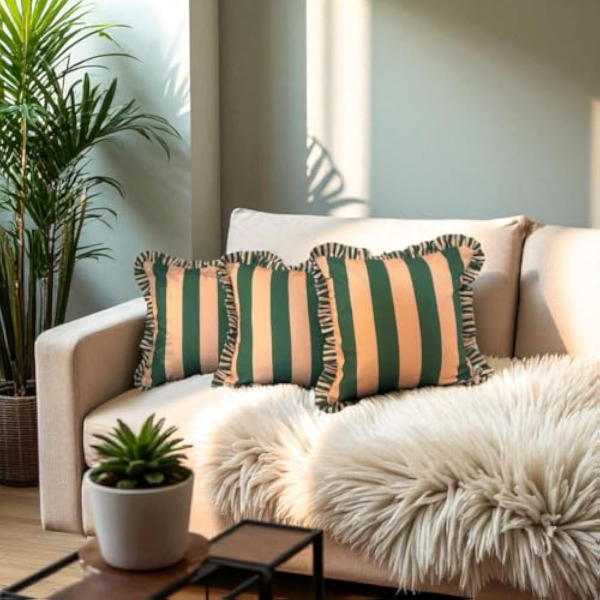 Forest Flame Ruffle Cushion Cover, Decorative