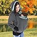 Joygoodta 10Pcs Maternity Hoodie, 3-in-1 Removable Kangaroo Pouch Hoodie, Winter Soft Warm Baby Wearing Jacket, Multifunction Cozy Maternity Jacket for Mom and Baby