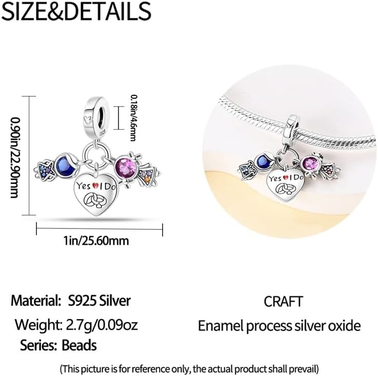 LIGHTDOG 925 Sterling Silver Charms for Bracelets Necklaces Dangle Pendants Beads Charms Fits Pandora Charms Bracelets Jewelry Holidays Gift for Women - Image 5