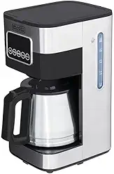 BLACK+DECKER Cafeteira Elétrica 110 V Inox, Filtro Permanente e Lavável, Capacidade 1,5 L, Ate 38 Cafézinhos, Painel Digital, Modelo CM350G-BR