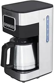 BLACK+DECKER Cafeteira Elétrica 110 V Inox, Filtro Permanente e Lavável, Capacidade 1,5 L, Ate 38 Cafézinhos, Painel Digital, Modelo CM350G-BR