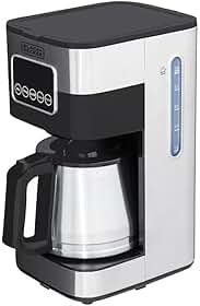 BLACK+DECKER Cafeteira Elétrica 220 V Inox, Filtro Permanente e Lavável, Capacidade 1,5 L, Ate 38 Cafézinhos, Painel Digital, Modelo CM350G-B2