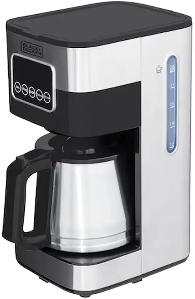 BLACK+DECKER Cafeteira Elétrica 110 V Inox, Filtro Permanente e Lavável, Capacidade 1,5 L, Ate 38 Cafézinhos, Painel Digital, Modelo CM350G-BR