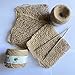 Eco-Friendly Hand-Knitted Hemp Dish Rags Pack of 3 Reusable Zero Waste Beige Natural Kitchen Cleaning Cloths Crochet Washcloths Absorbent Low Impact Mug Rug Handmade Dishcloths