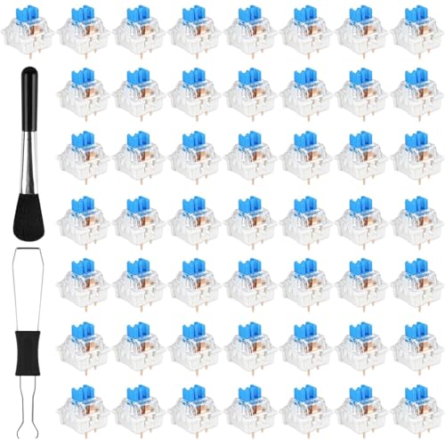 Blue Mechanical Keyboard Switches, 50 Pcs 3 Pin Clicky...