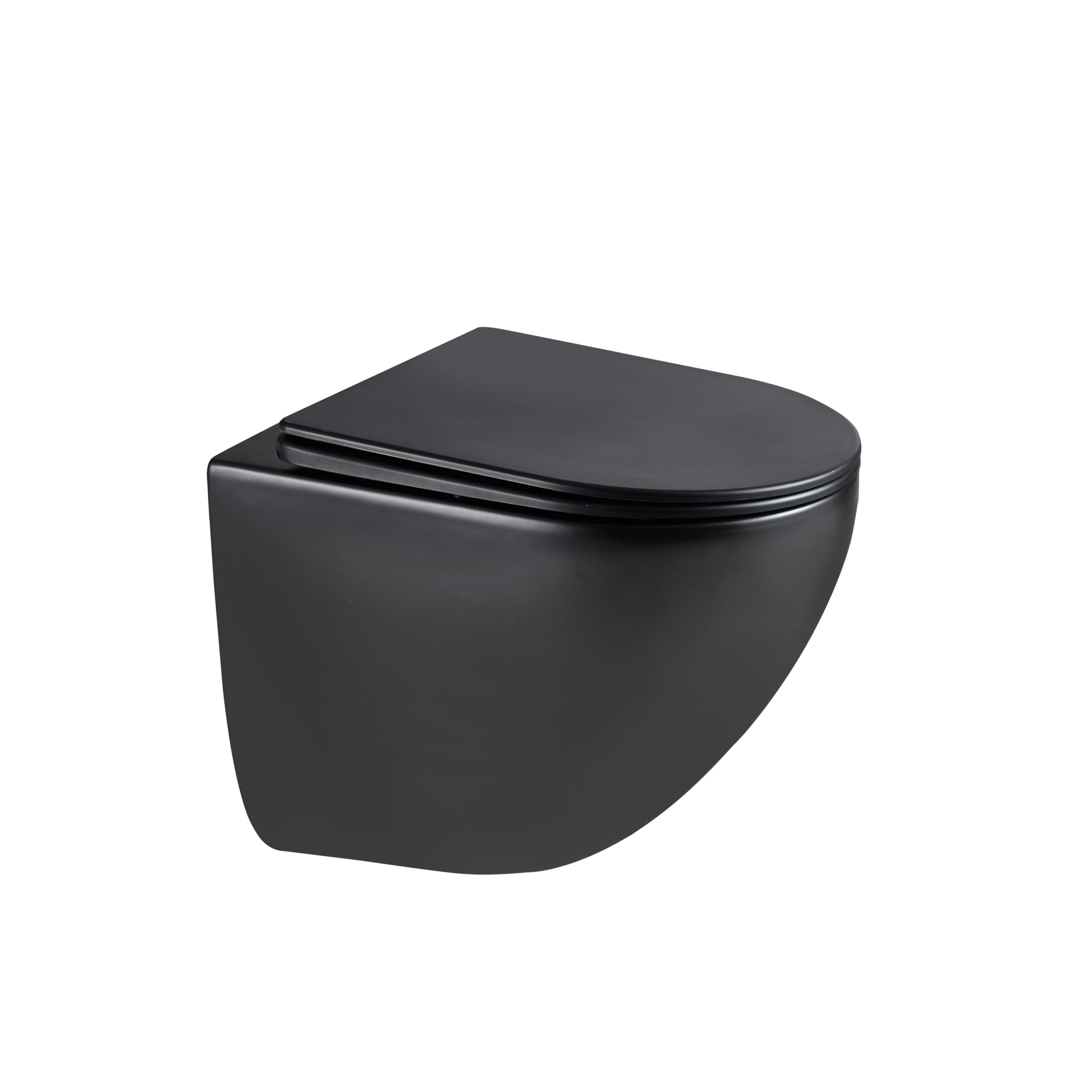 HOGART WC Suspendu avec Base Cachée et Fixations Invisibles, Système de Chasse Tornado Silencieux et Économique 3-4,5 L, Cuvette Céramique Facile à Nettoyer, Abattant Soft-Close, Gain de Place