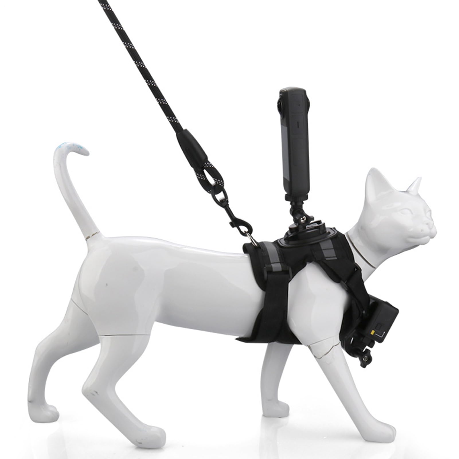 Entlaufgesichertes Katzengeschirr Ausbruchsicher mit Kamerahalterung | Trainingsweste für erwachsene Katzen für Kitten Indoor Outdoor Wandern Training Ausflüge Abenteuer