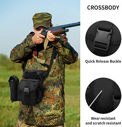 BAIGIO Tactical Drop Leg Waist Bag for Men - Outdoor Military Thigh Hip Pack Utility Pouch for Paintball Airsoft Cycling Hiking Motorcycling, A Detachable Water Bottle Pouch Included