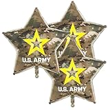 U.S. Army Logo Balloons – 3 Star Mylar Balloons for US Army Party Decorations – 18 in. wide - Officially Licensed with the U.S. Army. by Havercamp 