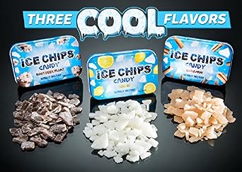 ICE CHIPS Xylitol Candy Tins 5.28 oz total (Spearmint, 3 Pack) - Includes BAND as shown