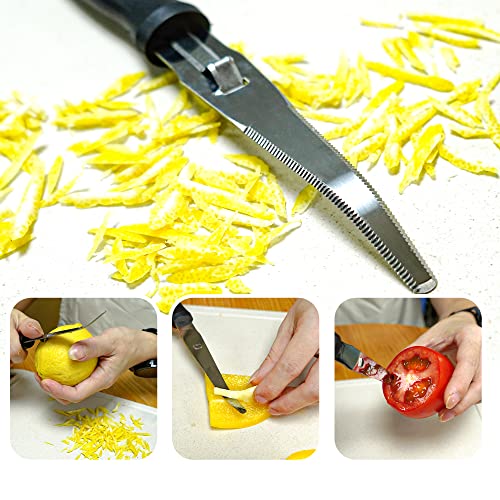 Better Houseware Grapefruit Knife Curved Serrated Stainless Steel Knife W/Nylon Handle, Serrated Edge Grapefruit Peeler Knife, Kiwi Knife, Lemon Zester, Dishwasher Safe | Kitchen Utensils #TOP6
