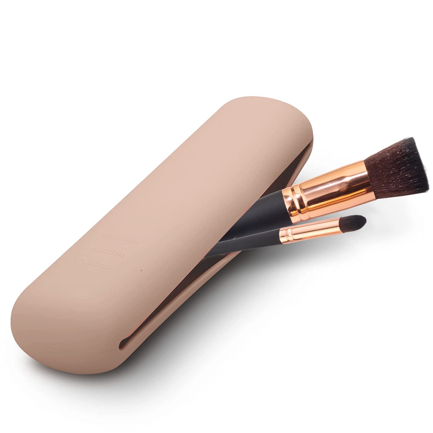 Angju Makeup Brush Holder - Silicon Case, Cute Travel Make Up Brush Holder For Women, WaterProof For All Your Brushes