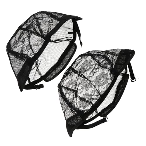 Beatifufu 4pcs u Shape Wig Hair Nets Mesh Cap for Wig Making Braiding Bonnet Elastic Lace Comfortable Breathable
