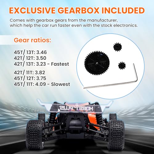 Image of HOBBYPLUS Speck B 1 /24 2WD Mini RC Car - RTR RC Buggy, Fast Mini Racing Buggy, Brushless Ready with Oil-Filled Shocks - Fun Indoor Remote Control Car Racing Vehicles for Adults (Vintage Creme)