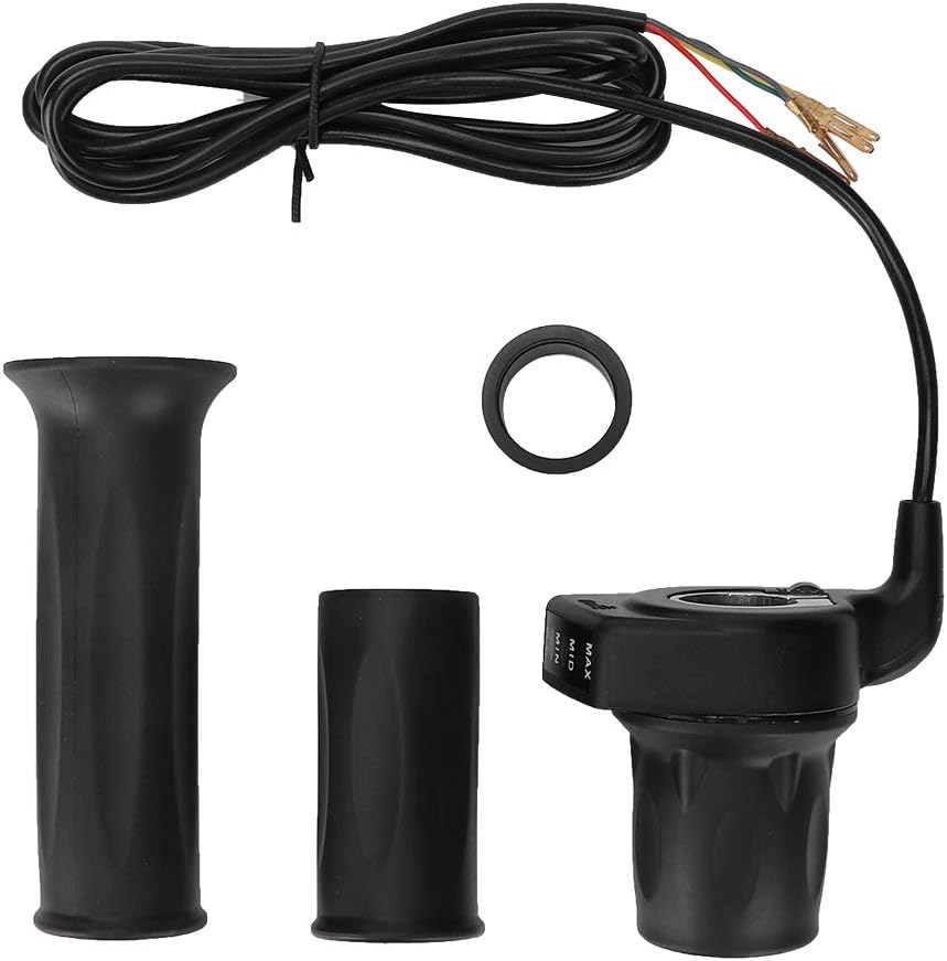 Twist Throttle Handle Grip, Electric Bike Throttle, 36V Half Twist Throttle with Battery Indicator for Folding Mini Electric Bikes Scooters