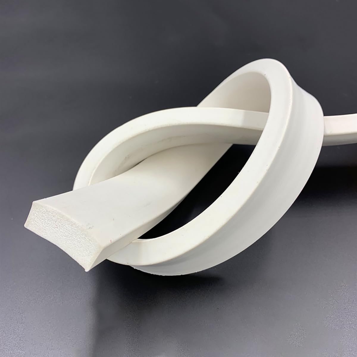 Tira de sellado de espuma de silicona, Tamaños múltiples de la tira blanca del lacre esponja silicón for las puertas Windows(10x15mm,5M)