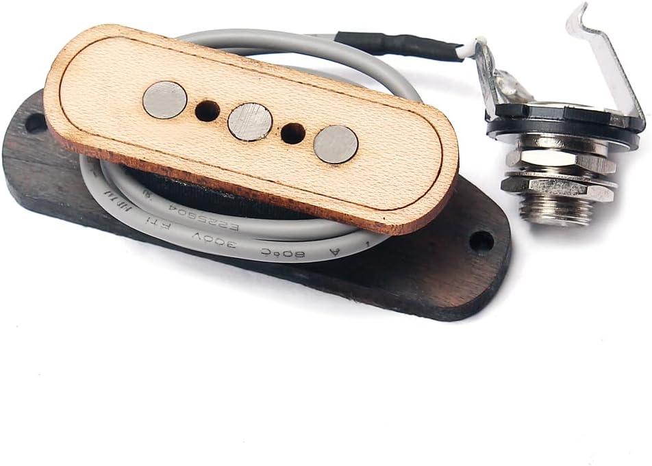 Guitar Pickup 3 String Single Coil Pickup With 6.35mm Jack For Electric Cigar Box Guitar Replacement Parts (3 String)