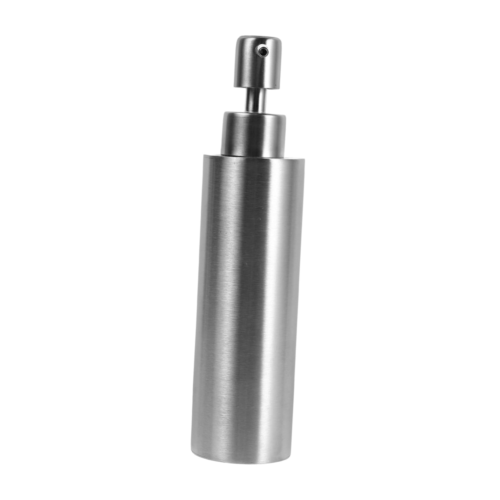 FRCOLOR Stainless Steel Wall Mounted Soap Dispenser Manual Liquid Soap Pump for Bathroom Kitchen Durable Stainless Steel Lotion Dispenser for Space Efficiency Versatile Use