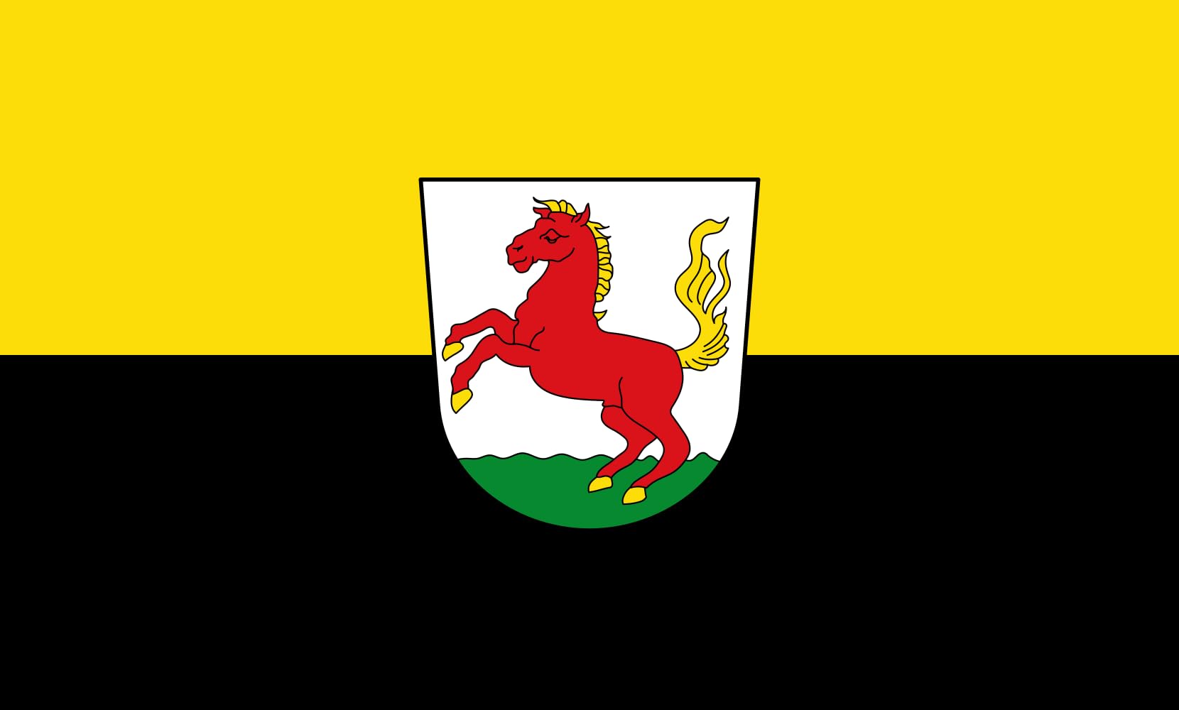Drapeau Large Wellheim M haute résistance en version paysage de 1.35m²