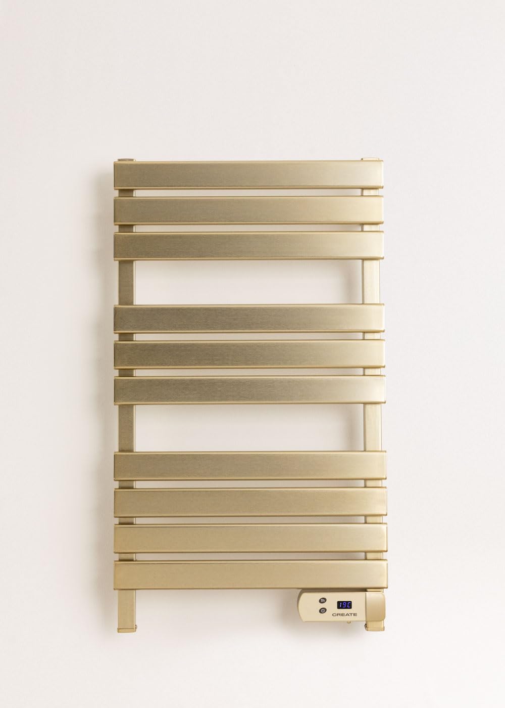CREATE / Warm Towel 500 W/Radiatore Elettrico da Bagno Oro, 96,9 x 55 x 5 cm, termostato, Basso consumo