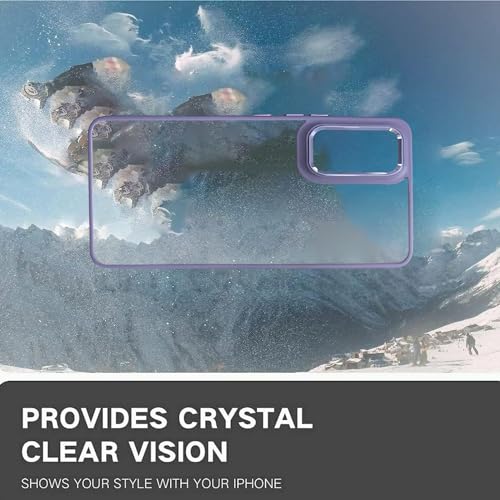 Image of A rtistque Ultra Hybrid Clear Back Cover Case for Samsung Galaxy S20 FE | Drop Protection | Transparent | Smooth TPU Sides - Purple