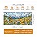 Mountain Landscape Garage Door Cover, Colorful Sunflower Garden Large Garage Door Decorations, Outdoor Spring Wall Art Decor, Nature Theme for Home, Floral Design for All Seasons 157x71 Inch