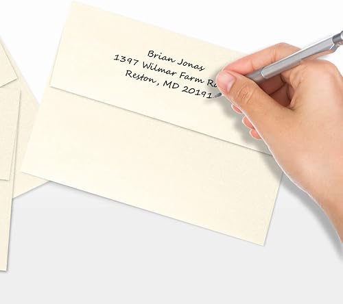 Miniatura 6 de LUXPaper Sobres de invitación A7 Despegar y prensar 5 14 pulgadas x 7 14 pulgadas champán metálico Texto de 80 libras 50 unidades