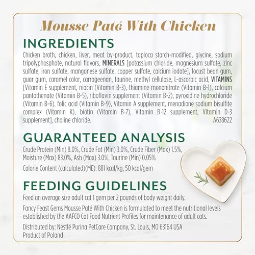 Image of Purina Fancy Feast Gems Pate Mousse with Turkey and with Chicken Wet Cat Food Variety Pack - 4 oz. (Pack of 16)