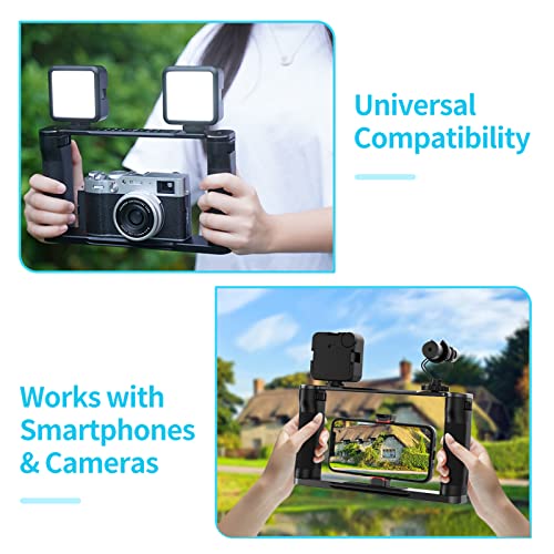 Uurig Ph-03 Cell Phone Stabilizer For Video Recording -Camera Stabilizer Rig +Phone Mount - Iphone Filming Accessories - Phone Video Stabilizer Handheld #TOP5