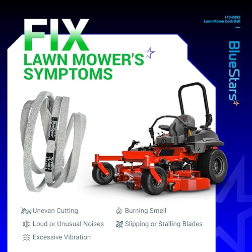 Image of BlueStars 110-6892 Lawn Mower Deck Belt V-Belt | Aramid Cord | 1 /2 x 140.4 | Deck Belt V-Belt for 50 inch Deck Toro Time Cutter Z5000 Z5020 Z5030 Z5035 Z5040 ZZ5060 Mowers Ariens 07200107