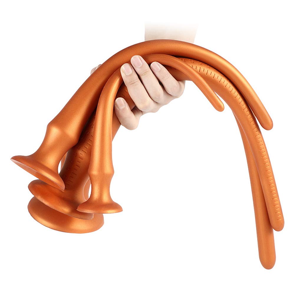 Plug anale Plug anale liquido in silicone morbido, dildo anale super lungo Butt Plug giocattolo sessuale per principianti e utenti avanzati Roluck (XL 60 cm)